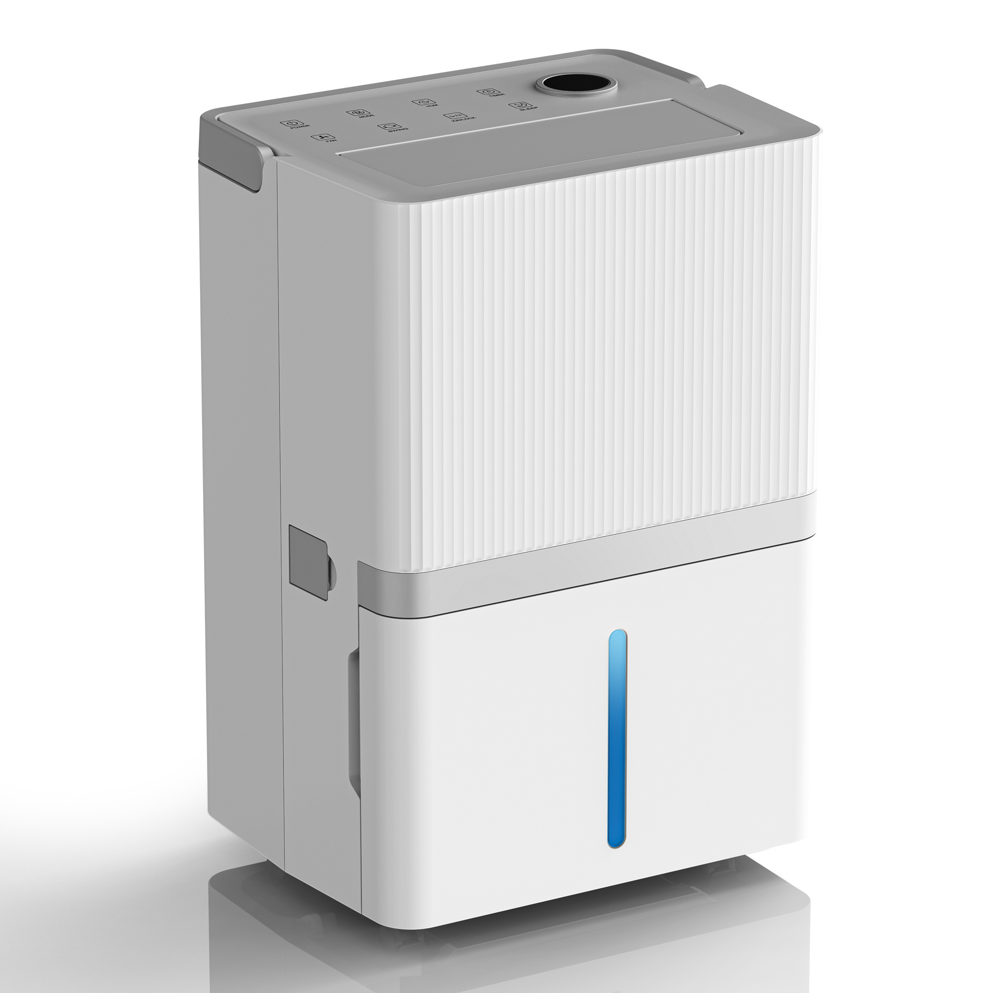 EdenDirect Portable Dehumidifier — 75 Pt. Capacity, 4000 Sq. Ft. Coverage, Adjustable Dry Wind Direction, Drain Hose, White, Model# NTE-OL22-BD076E